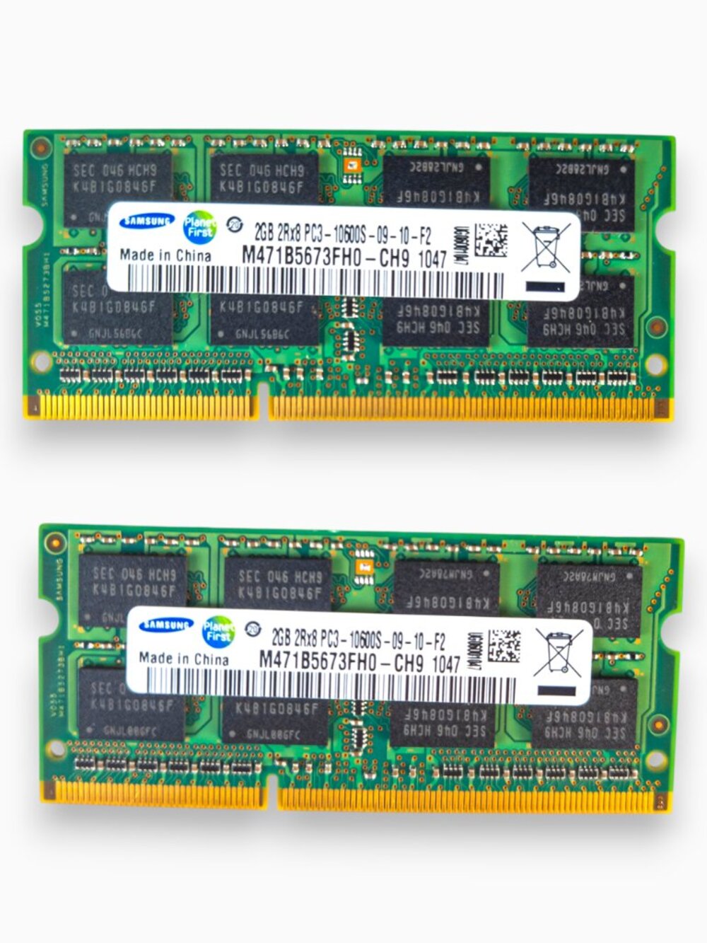 Samsung 2GB DDR3 Laptop RAM 2Pk PC3-10600S SO-DIMM
